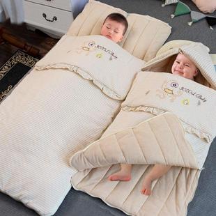 惊儿童睡袋婴儿秋加厚无品牌/防通跳防踢被中冬大童秋秋四季用被