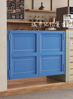 半腰门厨隔断门古M012木质小门房弹簧门商铺开门书房隔仿断吧台矮