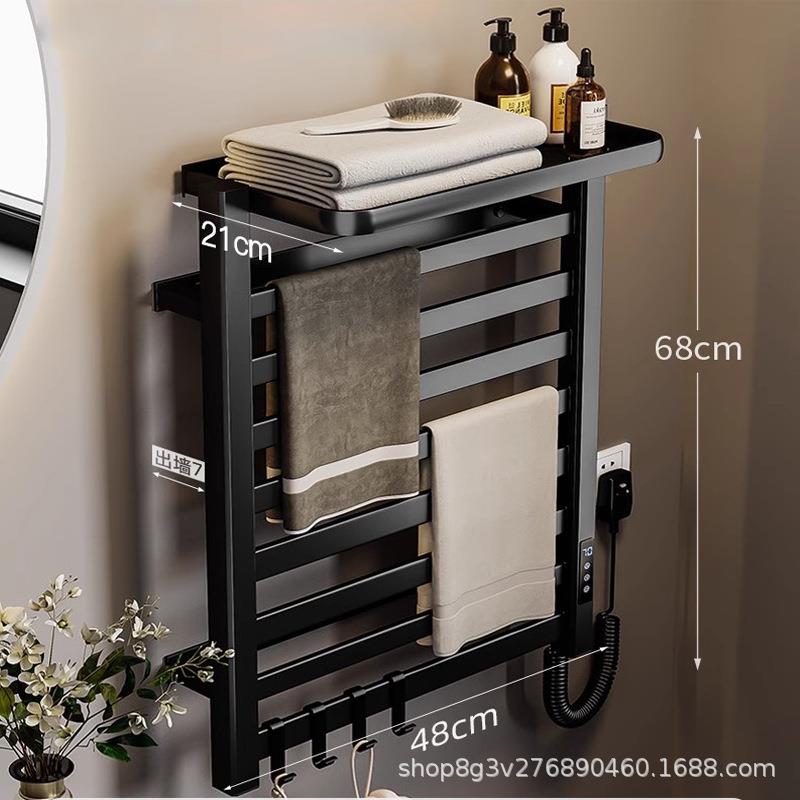 TFL免打用孔电热毛巾架杆层智能恒温加浴热巾架卫生双间家烘干架