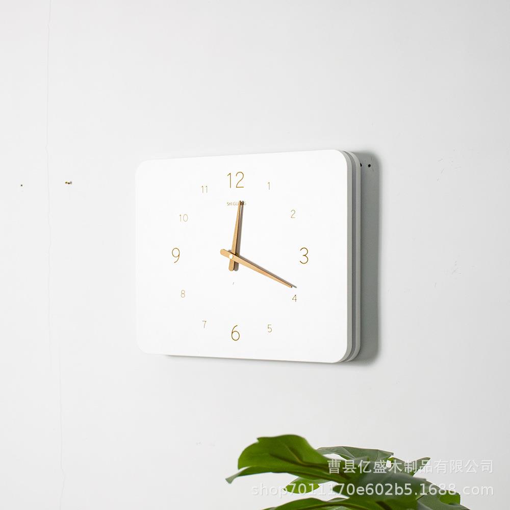 无品牌/电装表箱饰画带钟表实简约钟挂电闸配电箱遮挡时钟免木打