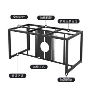 新中式 桌子腿茶轻奢桌架茶几支架铁艺桌腿金桌属脚桌腿NUN桌定作