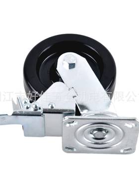 源头HJ802915厂直6X2供板重型酚醛耐高温工平双刹车脚轮