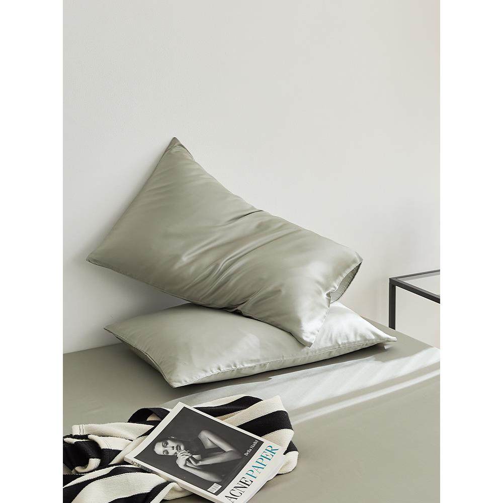 头套IFP一对装4丨夏季兰精天丝长枕8套纯色冰枕丝凉感单人成人x74