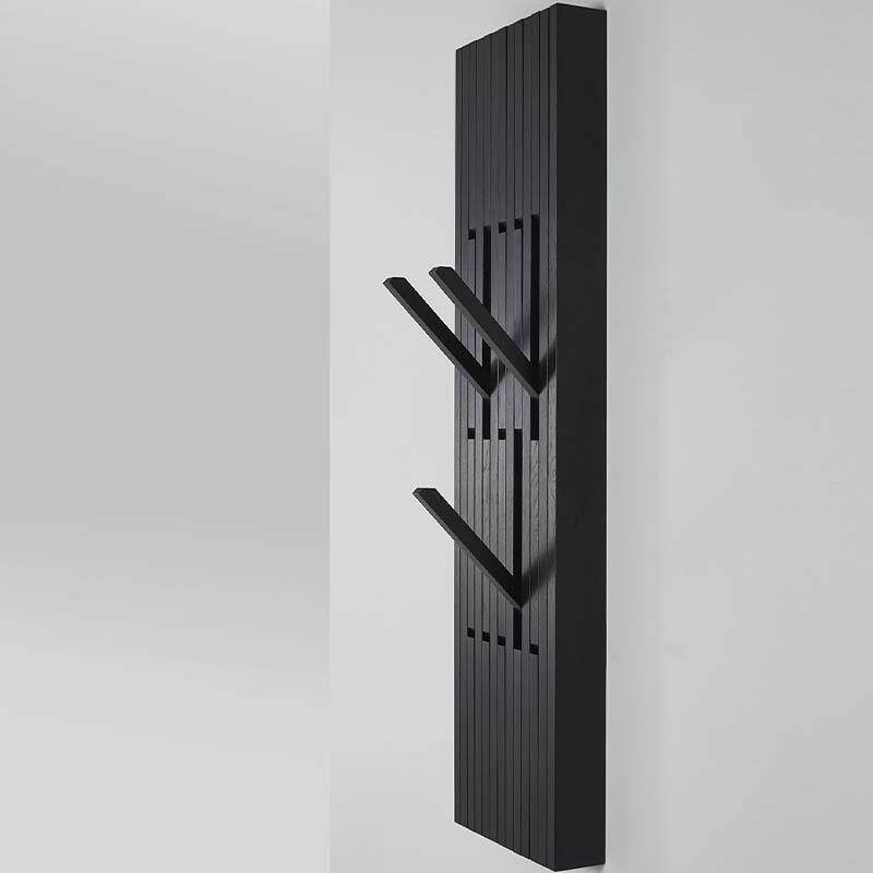 玄L钢琴键挂衣架钩实木挂7衣板创意挂关定制不占空间墙上收F87986