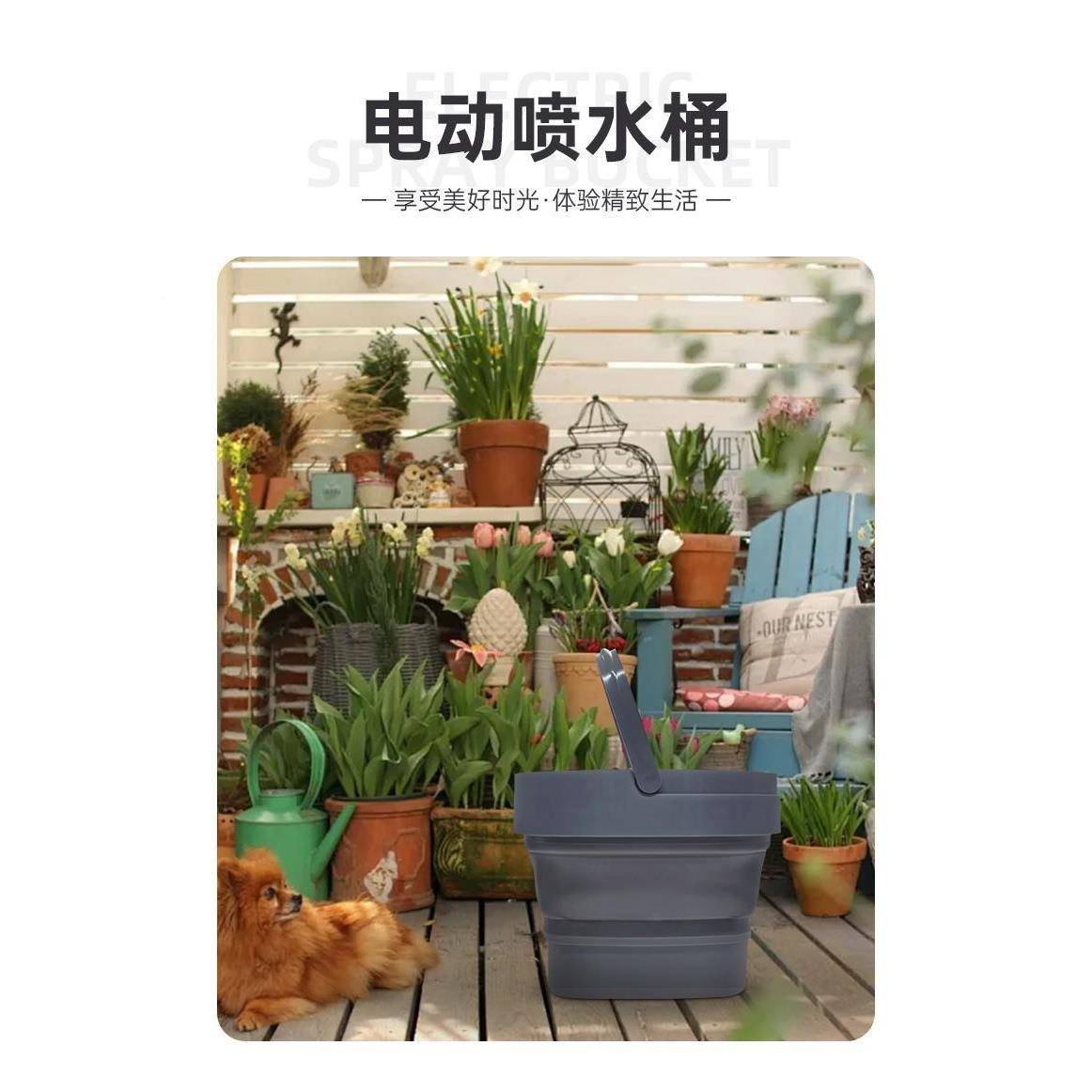 可叠电折水桶动便携式高压塑料桶洗机大容清量LUZ家用清洁工具洗