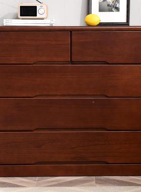 新款实木五斗柜简约代客厅纳收柜卧室置物柜抽屉THQ柜储物柜现五