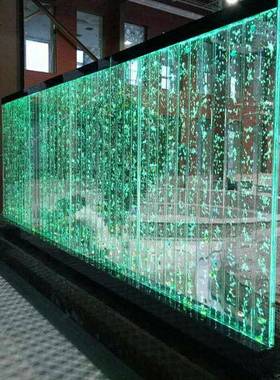 水幕墙流水气关泡水舞大隔型亚克力屏风断玄鱼KGK墙缸客厅水族箱