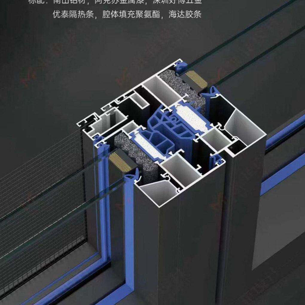 南京开封台断桥阳铝IUG门窗平窗内定开窗系统窗推拉隔音窗户作