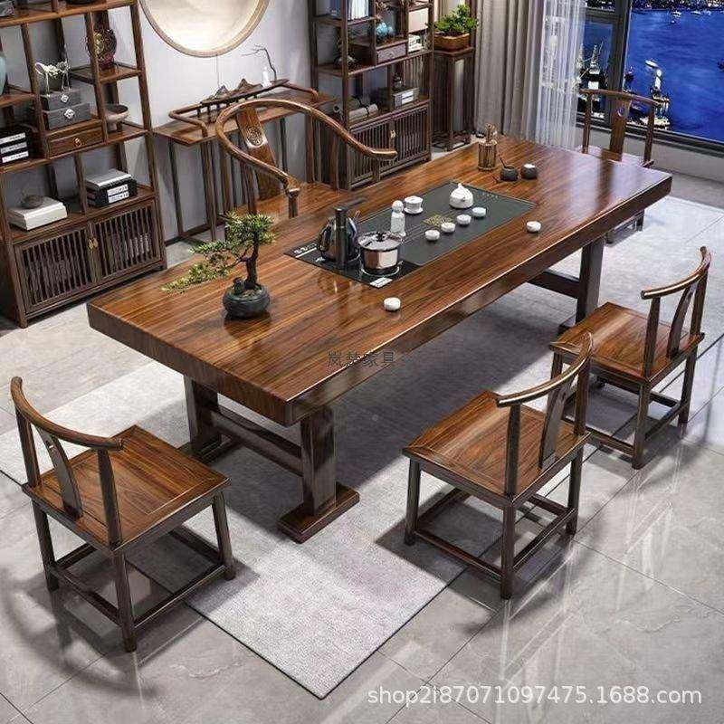 高端实大板茶桌桌用椅组合平一体面整套泡茶家YJN茶几办公木室家,商业/办公家具,茶台/茶桌,淘宝优惠券,粉丝福利购,淘宝优惠卷