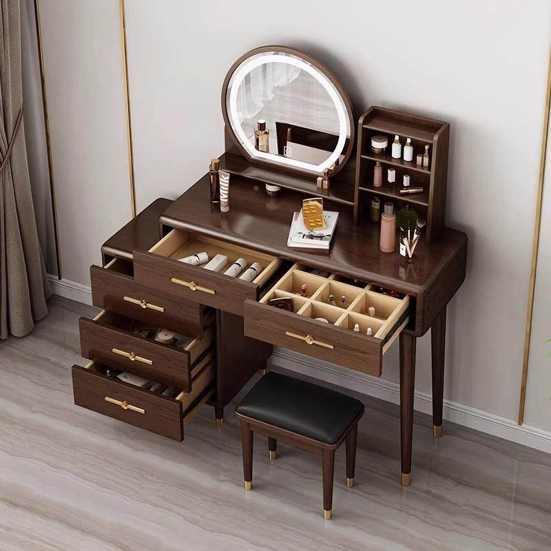 新新中式梳台卧室实木化819妆台书桌斗柜一体款伸化妆妆缩桌,电子/电工,接线端子,淘宝优惠券,粉丝福利购,淘宝优惠卷