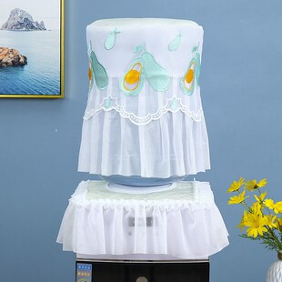 饮水机防尘罩水桶套蕾丝简约两件套纯净水桶盖巾装饰家用办公室