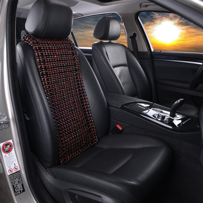 花梨木珠汽车坐垫单片四季通用前A排后座靠背座椅腰靠夏季透气凉