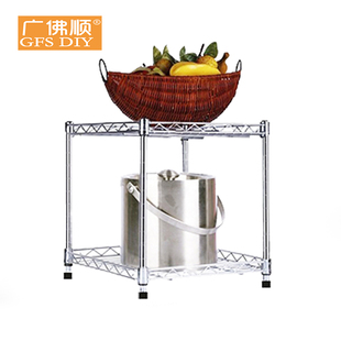 二层置物架厨房收纳架不锈钢层桌面层架台面双层小U型规格尺寸迷
