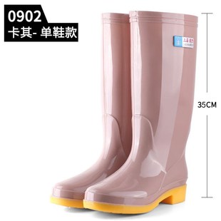 新款 女雨靴长筒牛筋底胶靴春秋短筒水靴防滑防水 雨鞋 女士高筒水鞋