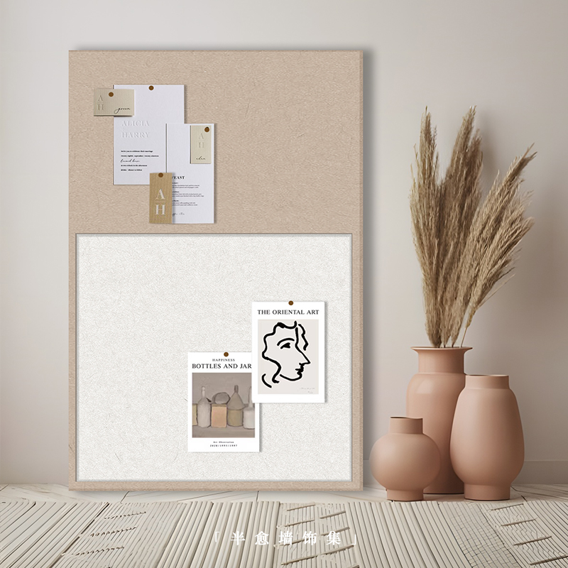 毛毡软木板照片墙免打孔留言板挂墙记事板展示板墙板墙面装饰自粘