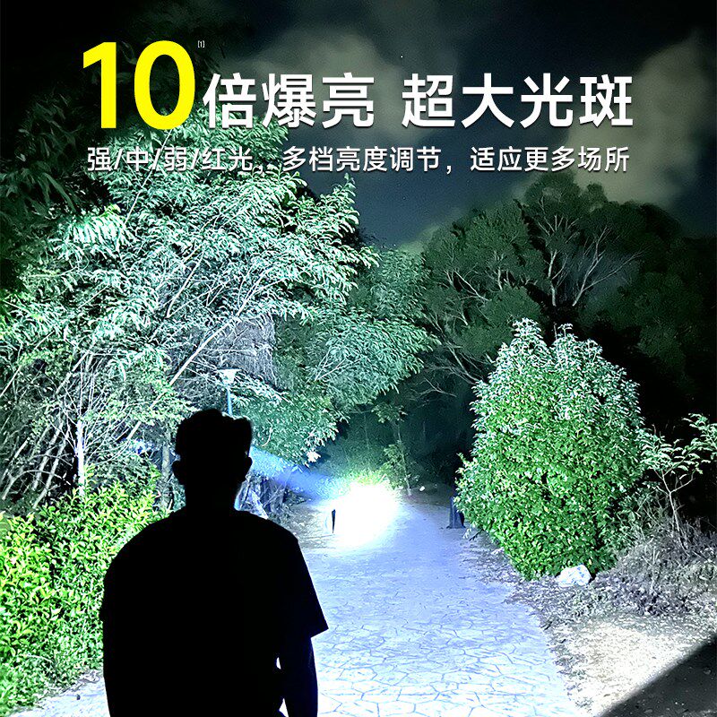 矿灯头戴式安全帽专用头灯强光充电超亮煤矿井矿专用超长续航户外