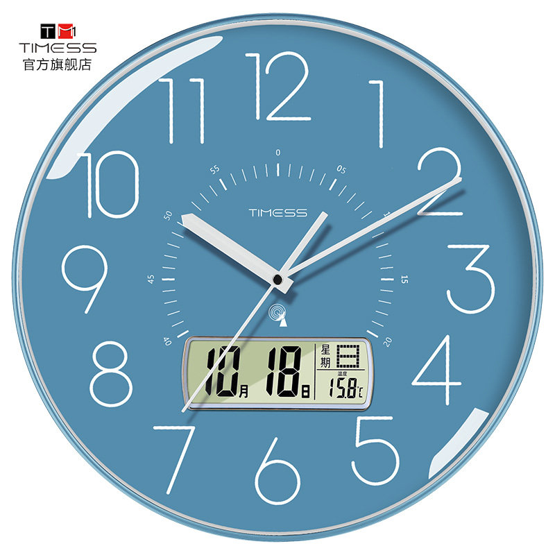 TIMESS电波钟钟表挂钟客厅家用时尚创意时钟挂墙轻奢现代静音挂表,家居饰品,挂钟,淘宝优惠券,粉丝福利购,淘宝优惠卷