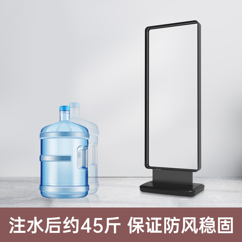 高档户外LED灯箱定制落地式防风注水双面充电发光广告展示牌制作