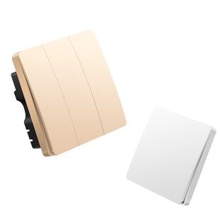 鸿雁无线双控开关面板免布线开关随意贴家用自发电智能遥控开关