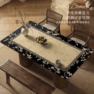 餐桌垫轻奢高级感皮革桌布免洗防油防水防烫耐高温加厚隔热茶几垫
