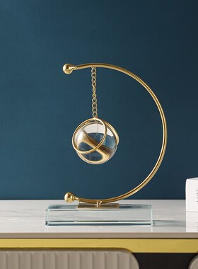 轻奢高级感水晶球摆件客厅桌面玄关电视柜高档装饰摆设家居工艺品