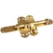 全铜门扣门锁 门闩老式 中式 庭院花园大门插销仿古纯铜门栓复古明装