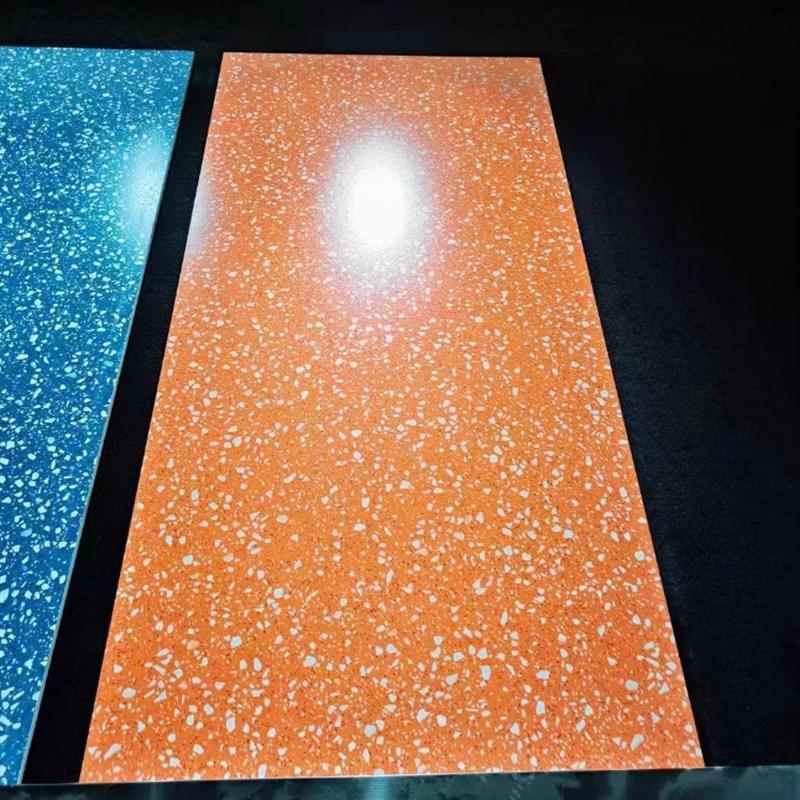 彩色水磨石瓷砖600*1200哑光草绿学校幼儿园餐饮商场墙地砖水果店