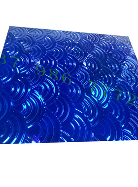 批发304不锈钢花纹板 201镜面宝石蓝水波纹板 大量出售蓝色不锈钢