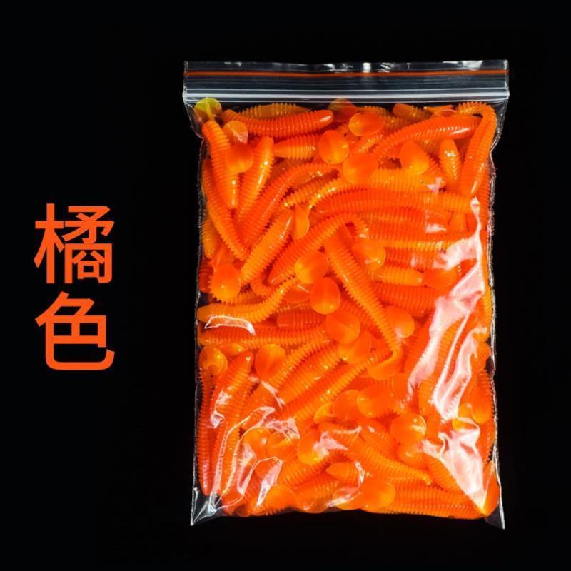 1斤装螺纹T尾路亚软饵虾倒钓插铅假饵鲈鱼鳜鱼翘嘴缓沉螺旋软虫