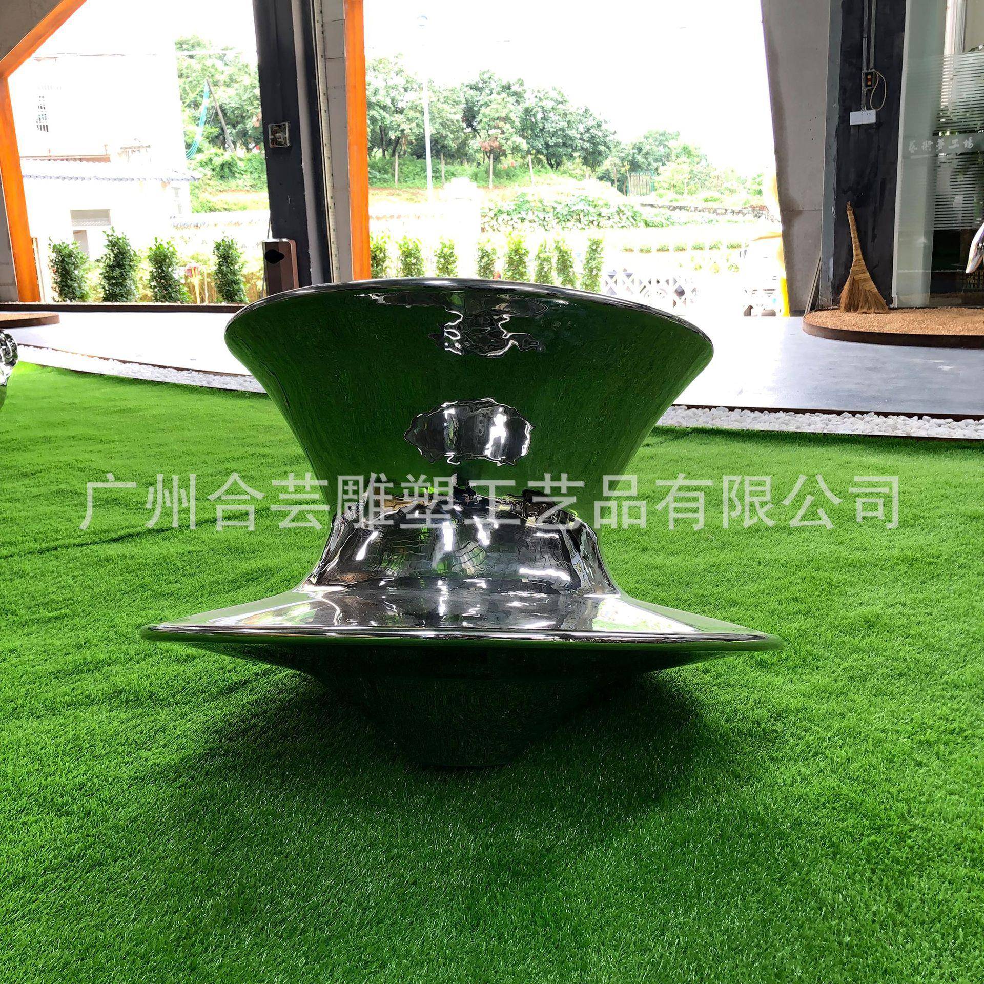 不锈钢陀螺椅公共休息凳户外儿童椅不倒旋转椅商场美陈休闲椅系列