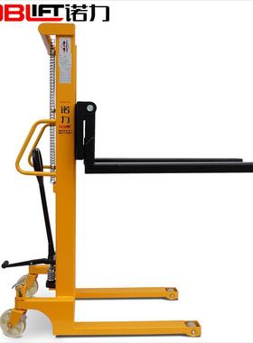 诺车力叉升降铲车手动托盘堆高车SFH1016 压车升降车手动F叉车SH1