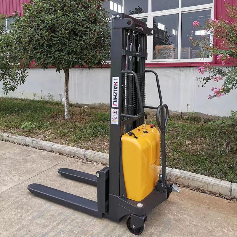 电升机推高升高车半电动堆高车全自动半液压动叉车小29型1吨降2吨