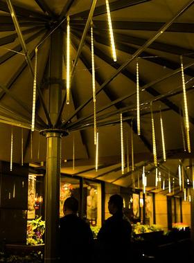 新年户庭外led树流星雨灯管工贴片灯亮KBB化程酒吧烧烤店院装饰直