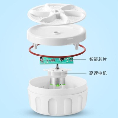 小型迷你洗衣机涡轮便携式懒人神器I内衣裤清洗机洗袜子宿舍内
