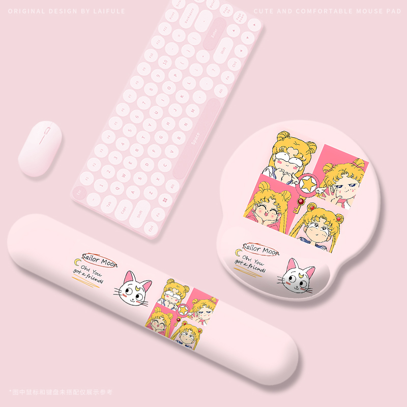 美少女战士鼠标垫粉色少女心硅胶