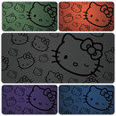 高级感渐变kitty猫鼠标垫超大号可爱女生办公桌垫加厚防滑键盘垫