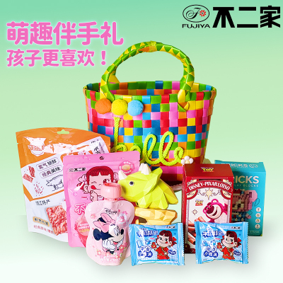 不二家多彩编织迪士尼包