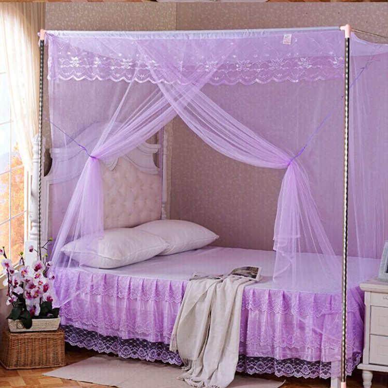 传统老式蚊帐加密加厚单门方顶带不锈钢管支架1.5/1.8m床双人家用,床上用品,蚊帐,淘宝优惠券,粉丝福利购,淘宝优惠卷