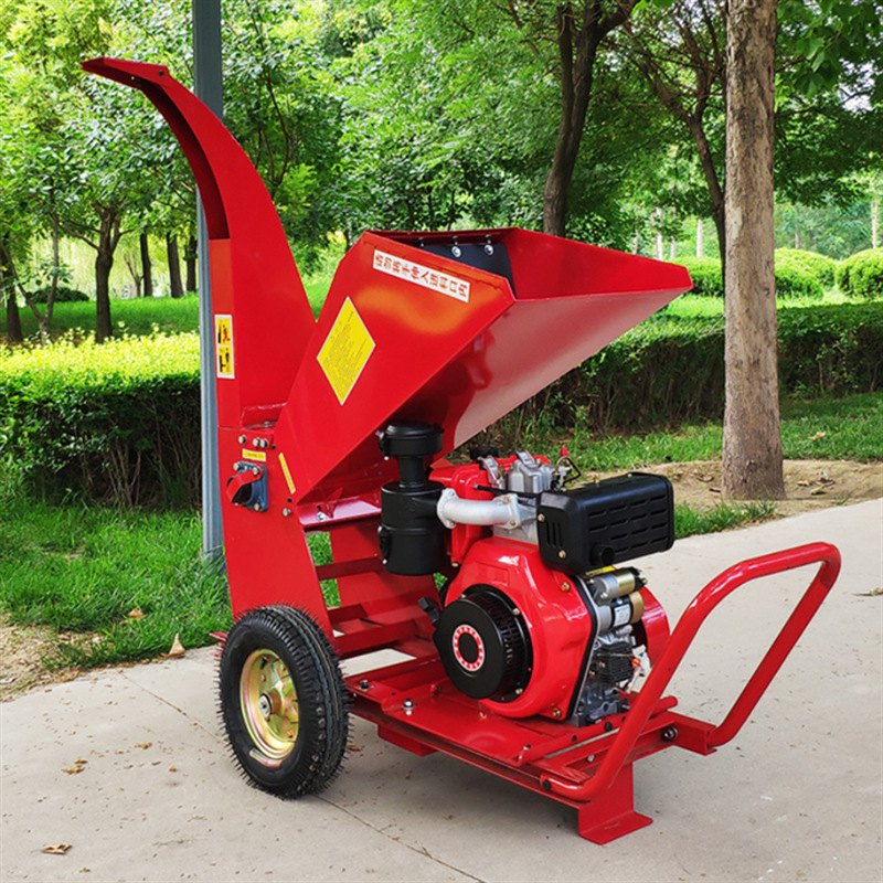 农用果园树枝粉碎机 方便移动碎枝还田机 干枯残枝树杈破碎机