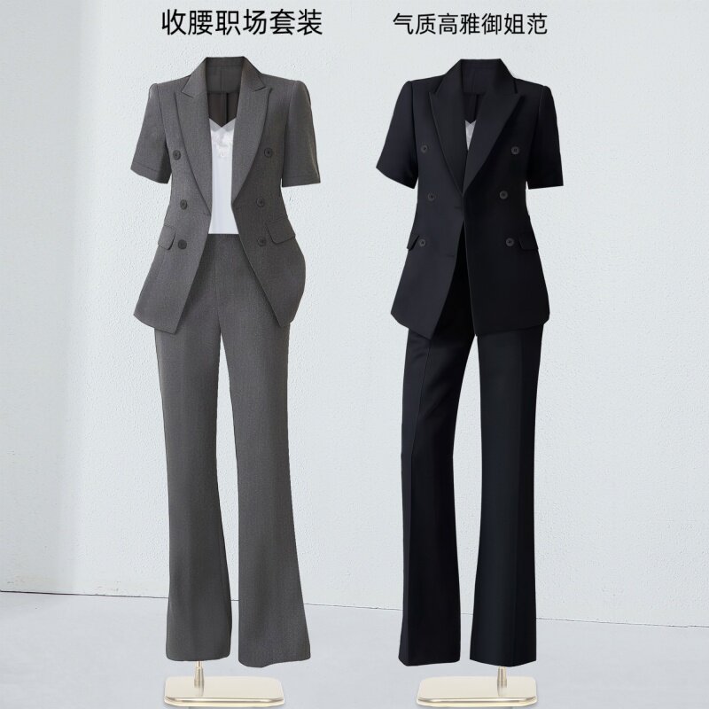 短袖西装套装女夏天职业气质图片