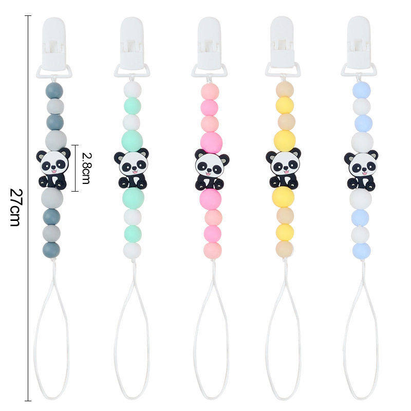 婴儿用品 熊猫奶嘴链 熊猫硅胶珠  防掉链 奶嘴绳,婴童用品,其它婴童用品,淘宝优惠券,粉丝福利购,淘宝优惠卷