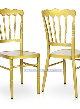 【HM-ZJ114】 金铝合金坐盆拿破仑椅子酒店婚礼拿破仑椅子