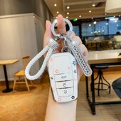 适用丰田凯美瑞车钥匙套2024款 女士卡罗拉锐放荣放rav4亚洲龙壳扣