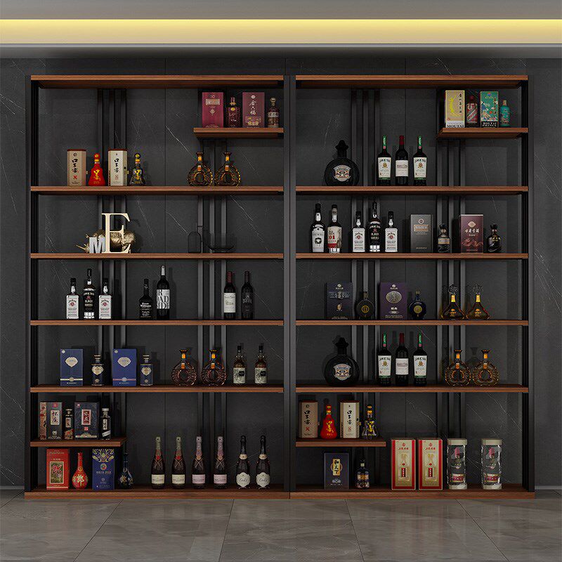 酒架落地工业风置物架吧台置物架餐厅墙上酒柜酒架子红酒柜展示架