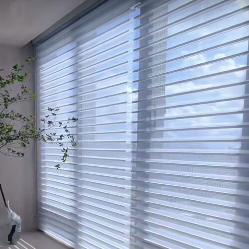 香格里拉帘柔纱帘百叶窗帘客厅卧室办公室厨房智能电动遮光卷帘