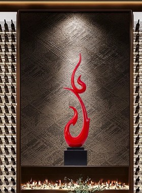 风生水起抽象艺术摆件入户玄关壁龛客厅落地雕塑意式极简竖高装饰