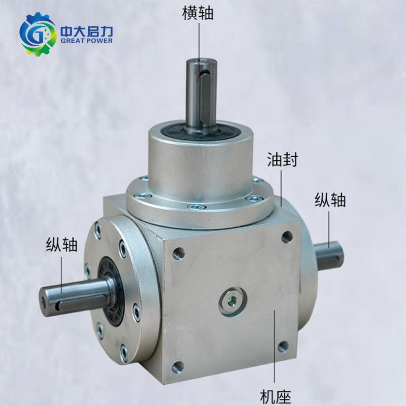 厂家供应HD转向器90°直角四方换向器锥齿轮传动减速机