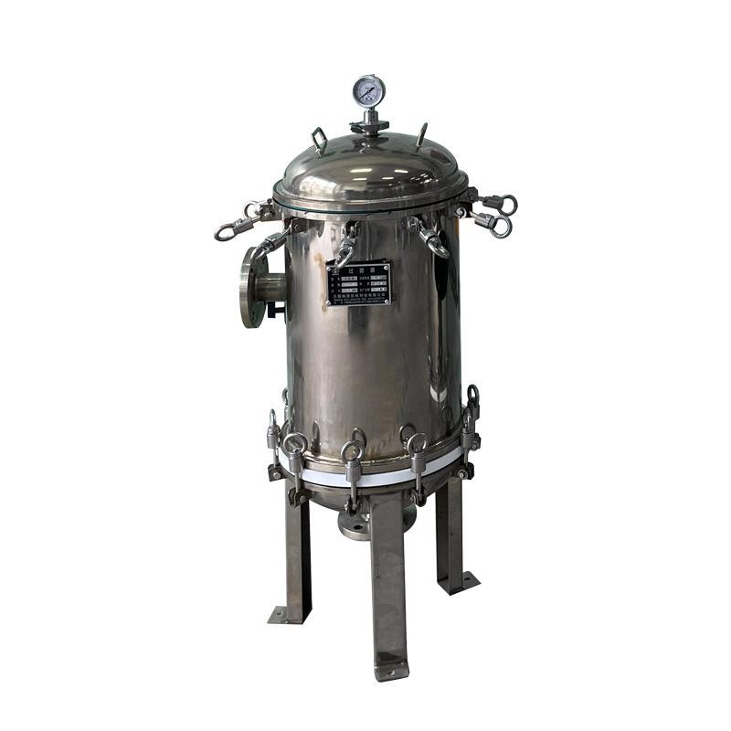 不锈钢精密保安过滤器喷涂四氟过滤器耐酸碱过滤设备PTFE折叠滤芯