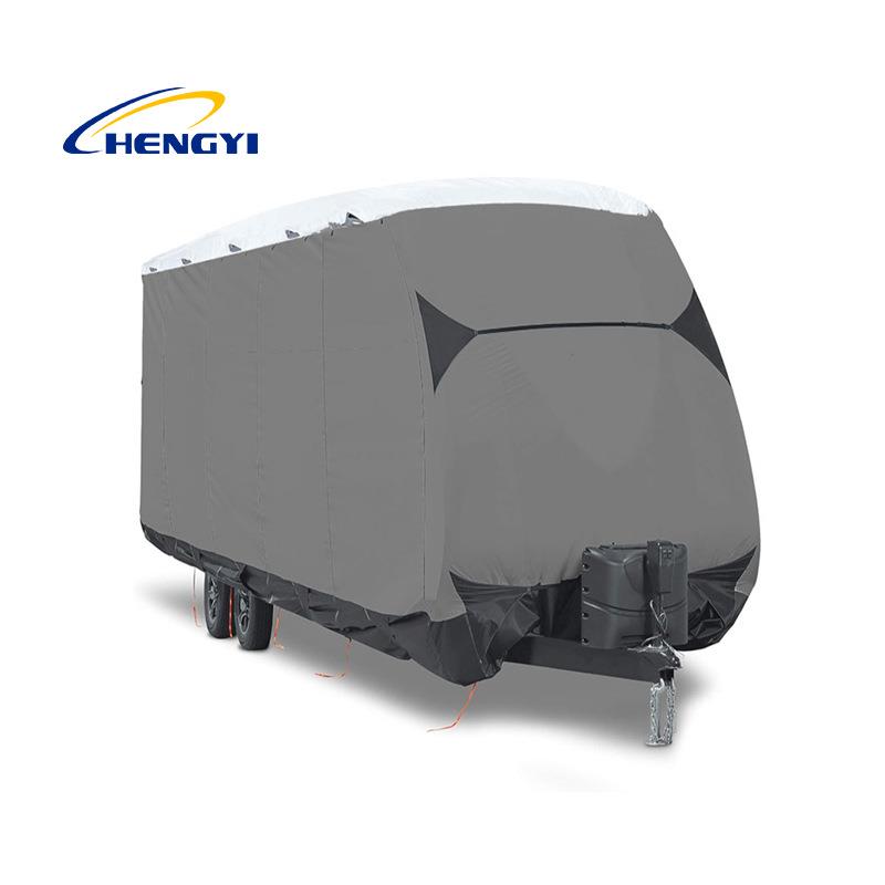 跨境热卖户外旅行防晒防尘防雨600D加厚房车罩露营大篷车车衣车罩