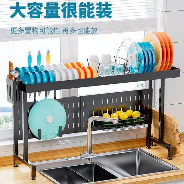 不锈钢厨房置物架伸缩水槽水池放碗架沥水碗架碟架厨具用品收纳架,厨房/烹饪用具,水槽置物架,淘宝优惠券,粉丝福利购,淘宝优惠卷